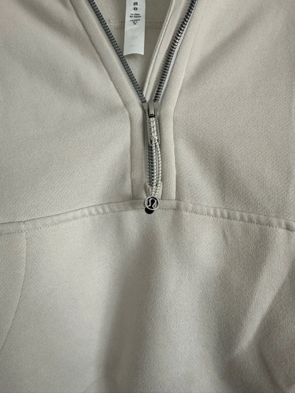 Lululemon Scuba Oversized Half-zip Hoodie - Size M/L - Natural Ivory